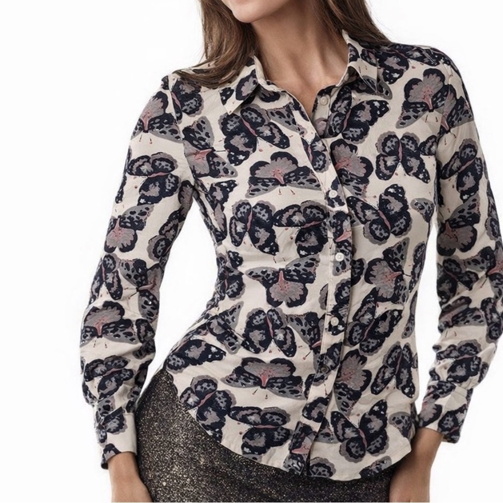 Tucker For Target Butterfly buttondown shirt size Small